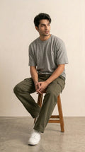 Grey Unisex Basics Oversized Tee