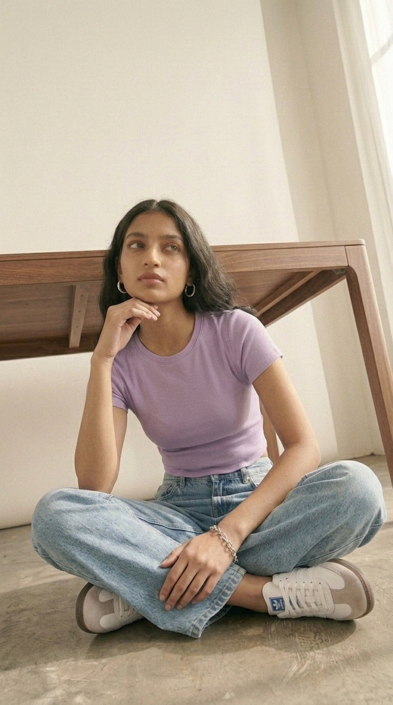 Lavender Crop Tee