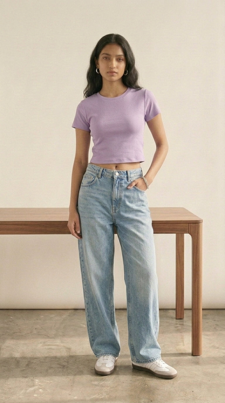 Lavender Crop Tee