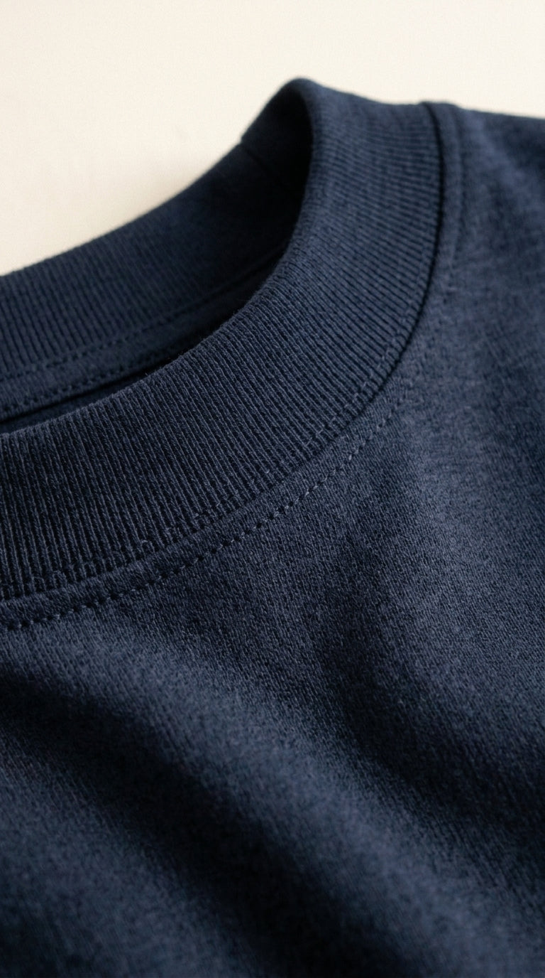 Navy Unisex Basics Oversized Tee