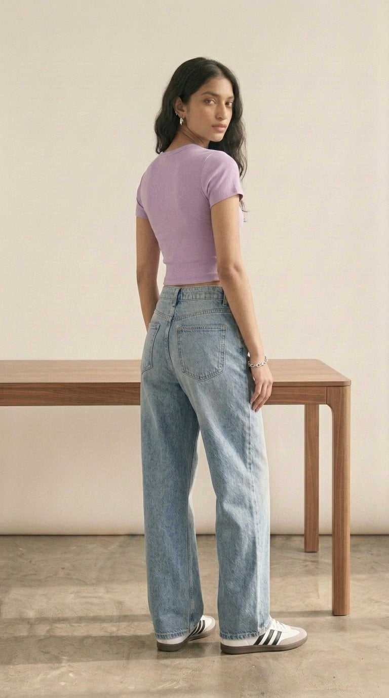 Lavender Crop Tee